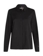 Fluid Viscose Regular Shirt Black Tommy Hilfiger