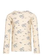 T-Shirt L/S Printed Beige Petit Piao