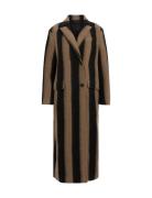 James Stripe Coat Brown AllSaints