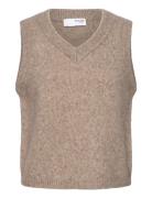 Slfava Knit Vest Beige Selected Femme