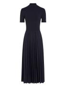 5X2 Rib Mix Media Dress Navy Tommy Hilfiger