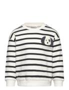 Striped Print Sweatshirt White Mango