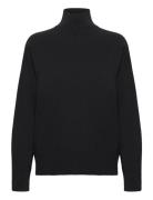 Superfine Lambswool Stand Collar Black GANT