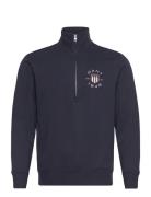 Print Half Zip Navy GANT