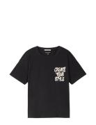 Printed Over D T-Shirt Black Tom Tailor