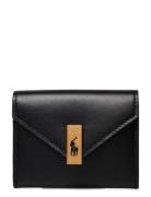 Polo Id Leather Fold-Over Card Case Black Polo Ralph Lauren