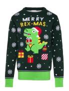 Sweet Christmas Dino Kids Green Christmas Sweats