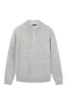 Nlmnurjos Ls Half Zip Knit Grey LMTD