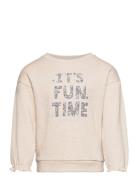 Printed Cotton Sweatshirt Cream Mango