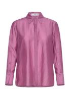 Satin Lyocell Shirt Pink Mango