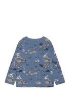 T-Shirt Ls Aop Blue Minymo