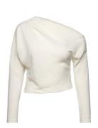 Asymmetrical Blouse With Ruched Detail Cream Mango