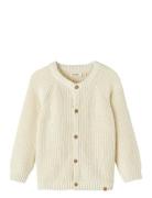 Nmnemlen Lin Ls Knit Card Lil Noos Cream Lil'Atelier