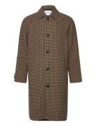 Michael Houndstooth Wool Coat 3.0 Brown Les Deux