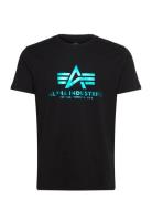 Basic T-Shirt Foil Print Black Alpha Industries