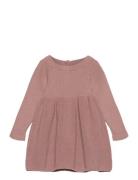 Dress Ls Knit Pink Huttelihut