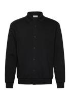 Jersey Button Through Pique L/S Black Lindbergh