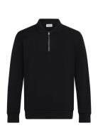 Jersey Pique W Zip L/S Black Lindbergh