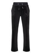 Tonal Wide Leg Jogger Black Juicy Couture