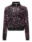 Velour Leopard Print Zip Thru Black Juicy Couture