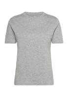 Short-Sleeved Cotton T-Shirt Grey Mango