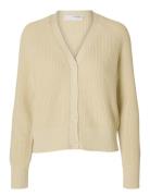 Slfbirla Ls Knit Short Cardigan Cream Selected Femme