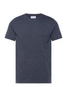 Mouliné O-Neck Tee S/S Navy Lindbergh