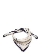 Big Wave Printed Silk Scarf Navy Lexington Clothing