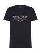 Hilfiger Center Stack Tee Navy Tommy Hilfiger