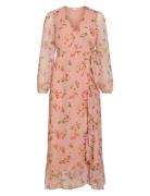 Viedee L/S Ankle Wrap Dress Pink Vila