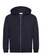 Recycled Zip Hoodie Sweat Navy Lindbergh