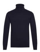 100% Recycle Knit Roll Neck Navy Lindbergh