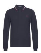 Ls Twin Tipped Shirt Navy Fred Perry