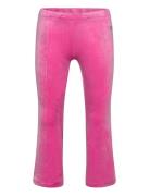 Leggings Flare Velour Solid Pink Lindex