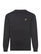 Cotton Crew Neck Jumper Black Lyle & Scott