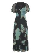 Chiffon Flowy Maxi Dress Black ROTATE Birger Christensen