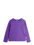 Polka Dot Ls Tee Purple Mini Rodini