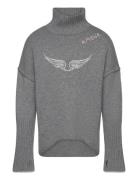 Polo Neck Sweater Or Jumper Grey Zadig & Voltaire Kids