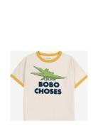 Talking Crocodile T-Shirt White Bobo Choses