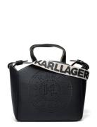 K/Circle Sm Tote Perforated Black Karl Lagerfeld