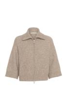 Gzalpha Ss Cardigan Beige Gestuz