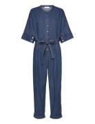 Pantssuit With Belt Blue Coster Copenhagen