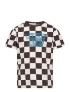 Ola Junior Checkered T-Shirt Patterned WOOD WOOD