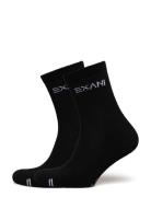 Regular Cut Sock 2-Pack W Black Exani