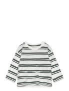 100% Cotton Striped T-Shirt Green Mango