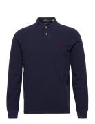 Custom Slim Fit Mesh Polo Shirt Blue Polo Ralph Lauren