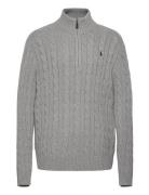 Cable-Knit Cotton Sweater Grey Polo Ralph Lauren