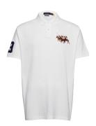 Custom Slim Fit Triple-Pony Polo Shirt White Polo Ralph Lauren