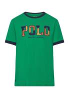 Corduroy-Logo Cotton Jersey Tee Green Ralph Lauren Kids