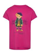 Polo Bear Cotton Jersey Tee Pink Ralph Lauren Kids